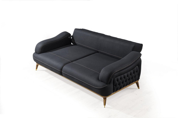 Luxe bankstel set 3+1 zitterbank bank banken fauteuil 2-delig. Nieuw.