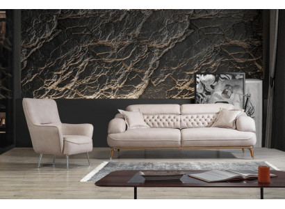 Bankstel 3+1 zits Luxe bank Banken Fauteuils Lederen set Luxe set