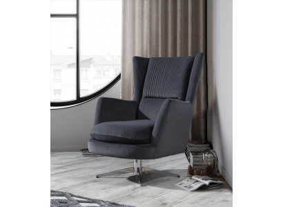 Fauteuil eenzitter luxe 1-zits gestoffeerde designstoel textiel modern