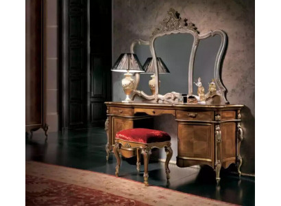 Kaptafel Slaapkamer Kruk Spiegel Houten Set Designermeubilair