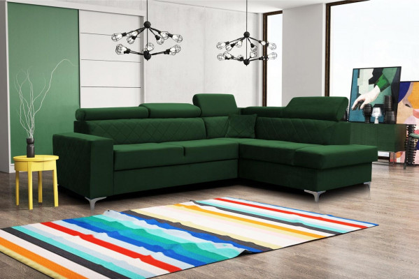 Moderne Relax zitmeubelen woonlandschap hoek textiel luxe hoekbank L-vorm gestoffeerd.