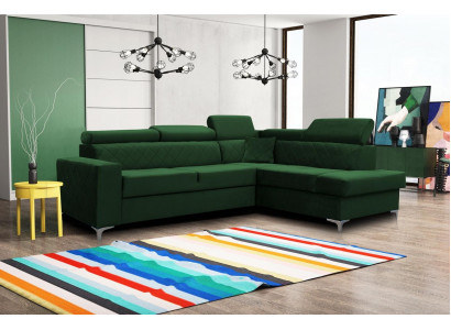 Moderne Relax zitmeubelen woonlandschap hoek textiel luxe hoekbank L-vorm gestoffeerd.