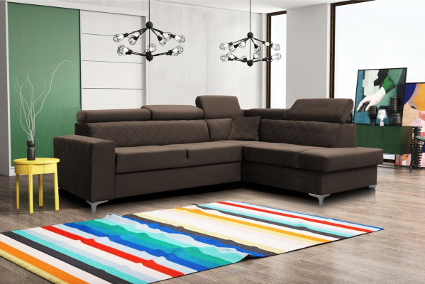 Moderne Relax zitmeubelen woonlandschap hoek textiel luxe hoekbank L-vorm gestoffeerd.
