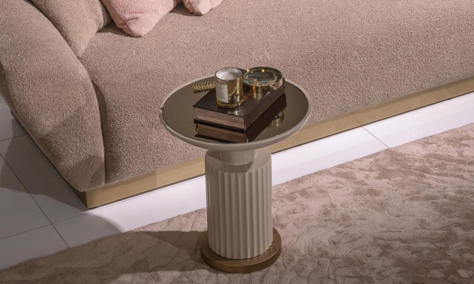 Woonkamer Complete fauteuil dressoir bijzettafel set 4-delige Beige