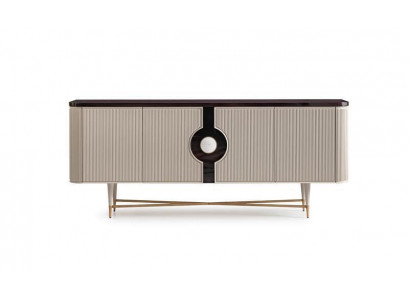 Sideboard Dressoir Kast Commode Houten Houten kast Beige Luxe Ontwerp