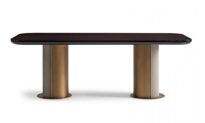 Eettafel Eetkamertafel Tafel Houten tafel Hout Eetkamer Bruin Luxe
