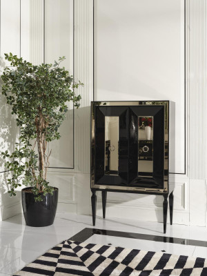 Ontwerp bargkast kast houten kast houten bar zwart drankjes