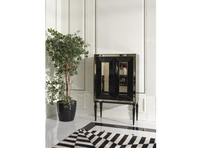 Ontwerp bargkast kast houten kast houten bar zwart drankjes