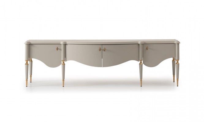 Sideboard TV-laagbord TV-standaard Beige hout Woonkamer Tafel Kast