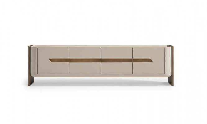 Dressoir RTV Lowboard TV-standaard Beige Hout Woonkamerkast Modern