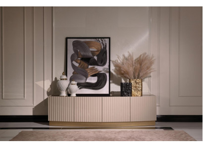 Sideboard Dressoir Kast Houten kast Hout Beige Woonkamer