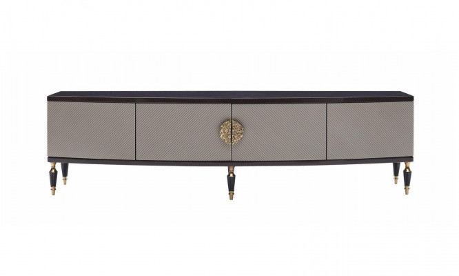Sideboard RTV Lowboard TV Ständer Schrank Holz Grau Wohnzimmer  Sideboard RTV Lowboard TV-stand Kast Hout Grijs Woonkamer