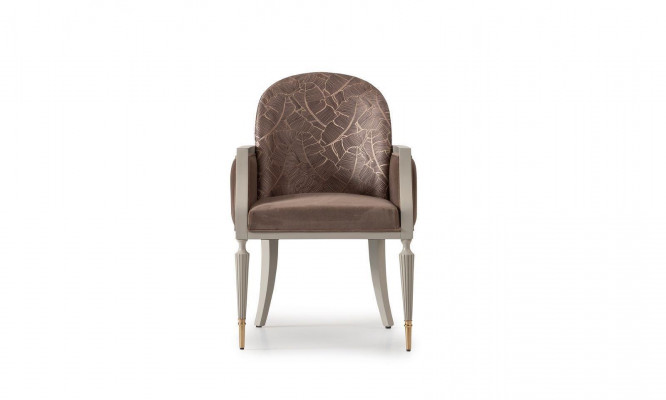 Fauteuil Oorfauteuil Ontwerp Cocktails fauteuil Zitter Beige Stof Bekleding