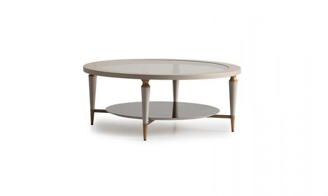 Salontafel bijzettafel koffietafel banktafel glas woonkamer beige