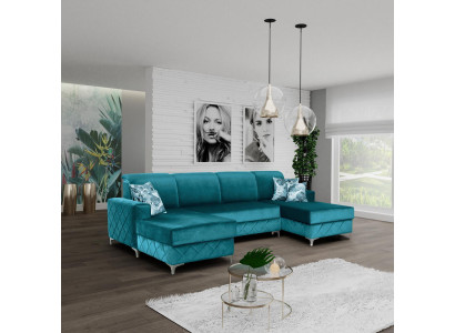 Moderne Relax Lederen Luxe Meubels Woonlandschap Bank Bank Hoekbank U-vormige Bekleding