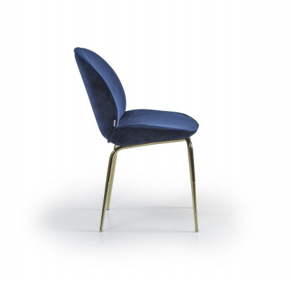 Blauwe eetkamer design stoel inrichting luxe stoelen nieuwe meubels.