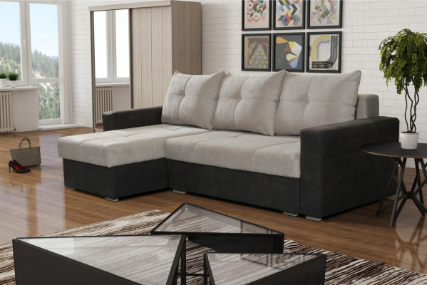 Luxe hoekbank L-vormig Elegant Modern Bankstellen Italiaanse meubels Stof Beige Nieuw