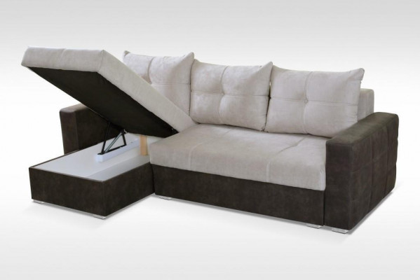 Luxe hoekbank L-vormig Elegant Modern Bankstellen Italiaanse meubels Stof Beige Nieuw