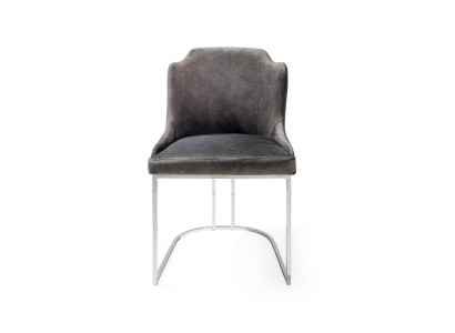 Moderne stoel Grijs Luxe Designer Meubels Eetkamerstoel Inrichting Beklede stoel