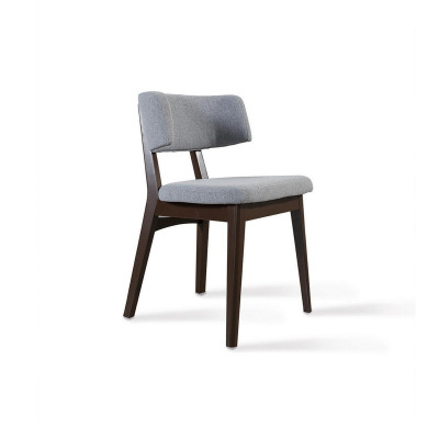 Moderne houten stoel grijs eetkamerstoel ontwerp Nieuw ontwerper inrichting