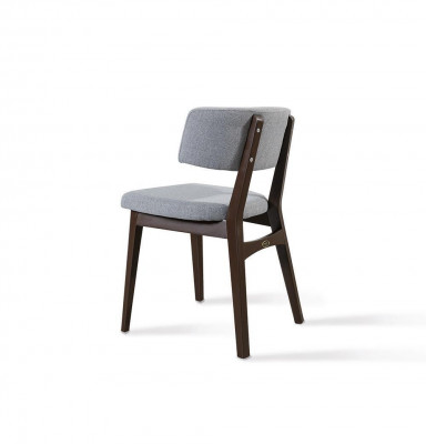 Moderne houten stoel grijs eetkamerstoel ontwerp Nieuw ontwerper inrichting