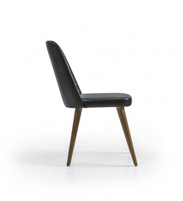 Luxe inrichting Nieuwe stoel bekleding Zwart meubels Ontwerpstoelestiek Eetkamer