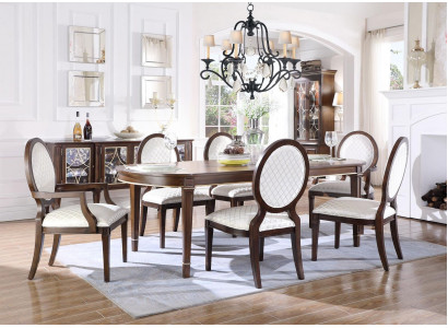 Instellen eettafel eettafel 4x stoelen 2x stoelen met armleuningen eetkamerset