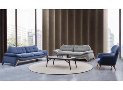 Moderne woonkamer bankstel 3+3-zits gestoffeerde fauteuil bankstel