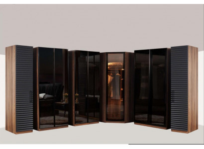 Slaapkamermeubels Moderne hoekkast Luxe houten kledingkast