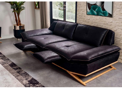 Luxe meubels voor de woonkamer Zwarte kleur 3-zits bank Exclusief