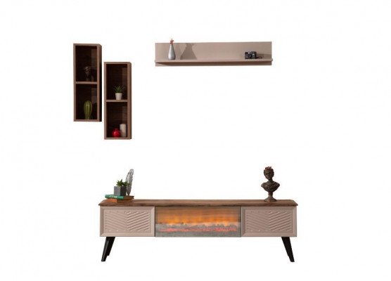 Stijlvolle woonkamer wandkast ontwerper RTV houten salontafel 2x planken