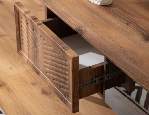 Stijlvolle woonkamer meubels Modern RTV-lagere kast Hout Salontafel Planken