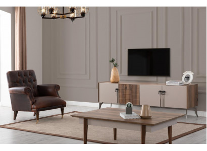 Woonkamer Designer Set Luxe Salontafel Moderne TV-kast 3-delig Nieuw
