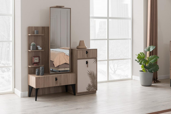 Slaapkamer luxe moderne commode met spiegel Moderne meubels Hout Nieuw