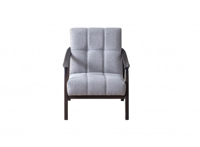 Ontwerper grijze fauteuil woonkamer zitmeubels Luxe houten frame Nieuw