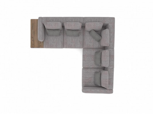 Nieuw luxe textiel zitbankstel L-vormig meubilair woonkamer salontafel