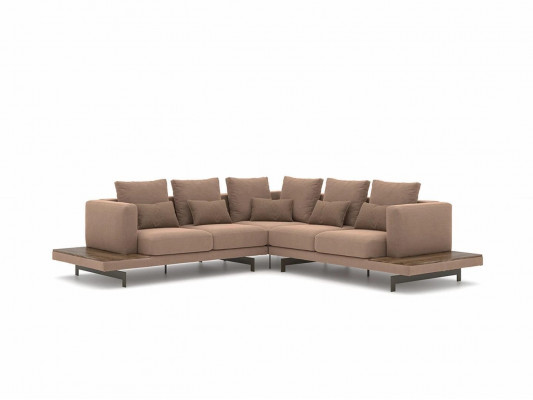 Woonkamer designer meubels luxe set hoekbank L-vorm inrichting salontafel