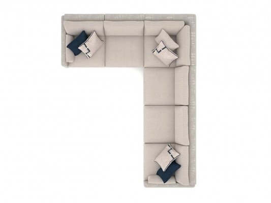 Ontwerp woonkamerbank meubelen hoekbank L-vormige hoekbank gestoffeerd nieuw textiel.