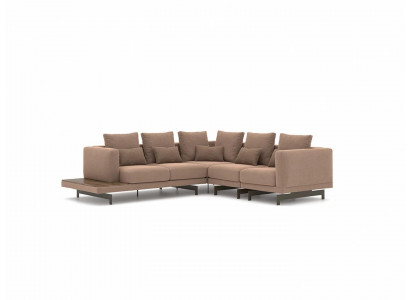 Zitbank hoekbank L-vorm bank bank stof luxe meubels