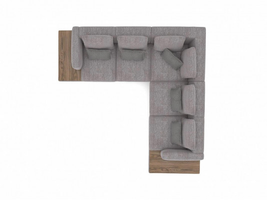Woonkamer Grijs Textiel Bank L-vorm Designer Luxe Bankstel