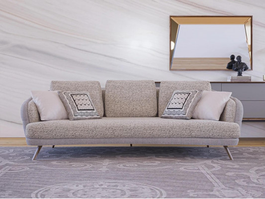 Luxe designer driezitsbank Chesterfield gestoffeerd meubilair Nieuwe inrichting.