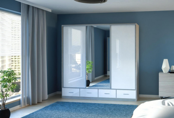 Kast Garderobe Kast Slaapkamer Volwassenen Kleur Wit Meubels Nieuw