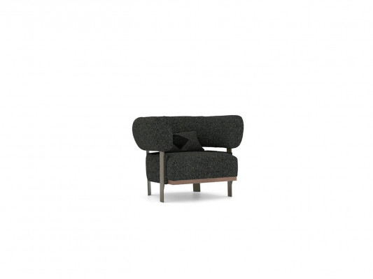Bankstel Zwart gestoffeerd Bankstel Tweezitsbank 2x Fauteuil Luxe woonkamer