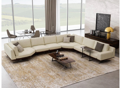 Ontwerp hoekbank L-vorm salontafel woonkamer meubilair luxe inrichting