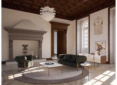Woonkamerset 5-delig Salontafel 2x Bijzettafel Luxe Bank Tweezits Nieuwe Stoel  Woonkamerset 5-delig Salontafel 2x Bijzettafel Luxe Bank Tweezits Nieuwe Stoel