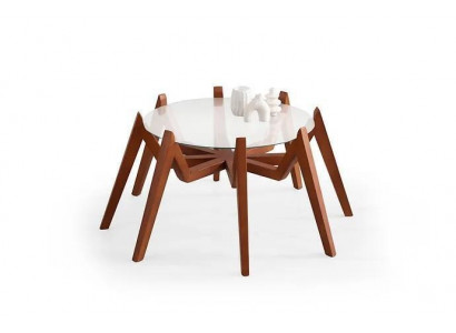 Salontafel in moderne stijl nieuwe hoogwaardige woonkamermeubelen van glas en hout.