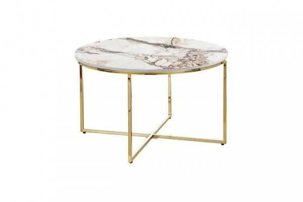 Salontafel moderne woonkamer meubels minimalistische metalen tafelblad Beige Nieuw