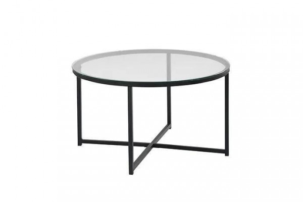 Salontafel Luxe woonkamer eetkamermeubilair Glas + Metaal zwart van hoge kwaliteit