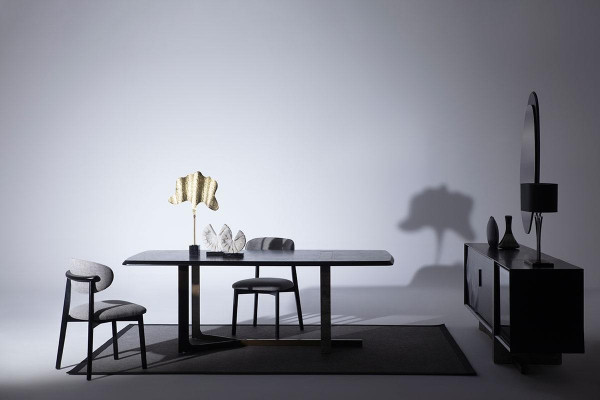 Eetkamer 7-delig set Eettafel Dressoir Spiegel 4x stoelen Modern design
