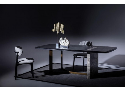 Eetkamerset 5-delig. Zwart Modern Design Eettafel met 4x Stoelen Luxe.